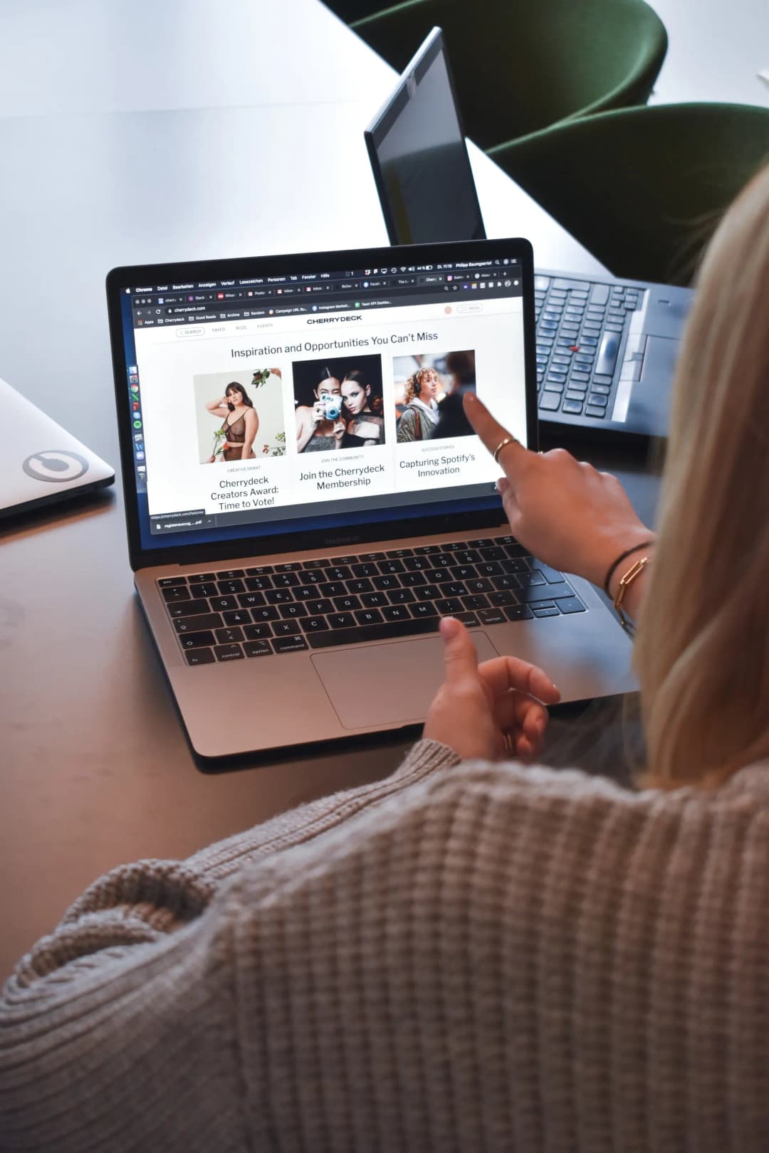 Person with laptop